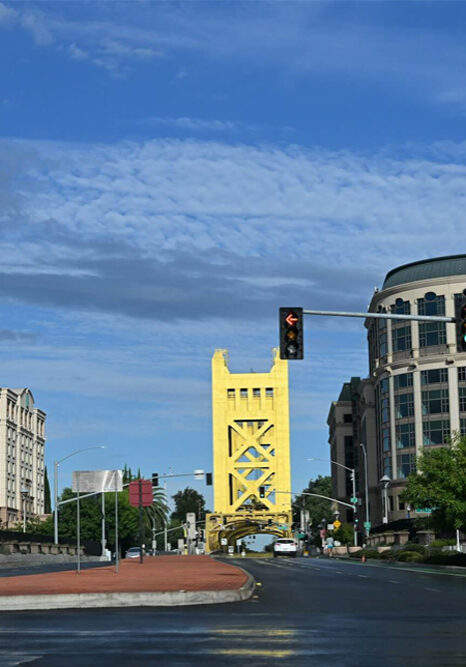 View of the Tower Bridge in Sacramento